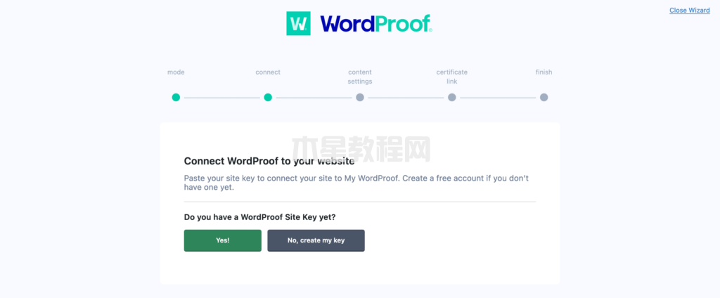 wordproof site key