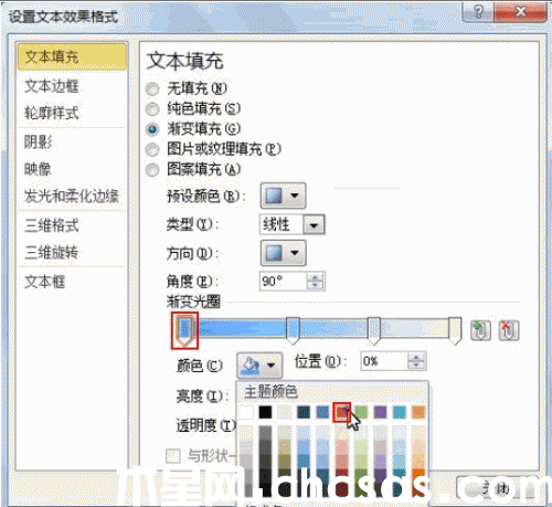 PowerPoint设置多种文本颜色