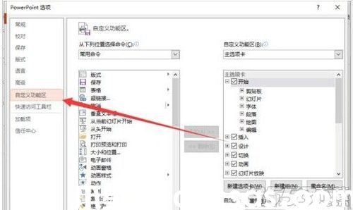 powerpoint2013菜单选项卡怎么定义名称?