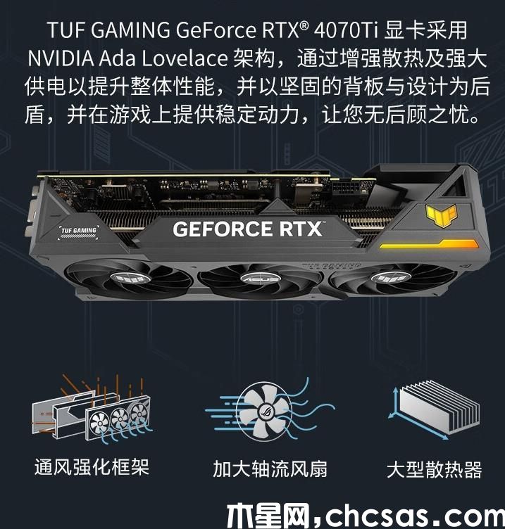 华硕TUF GeForce RTX 4070 Ti独立显卡评测：电竞性能之选